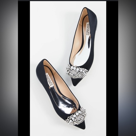 Badgley Mischka Women's flat Octavia Pointed-Toe Embellished Flats size 10 - Picture 8 of 8